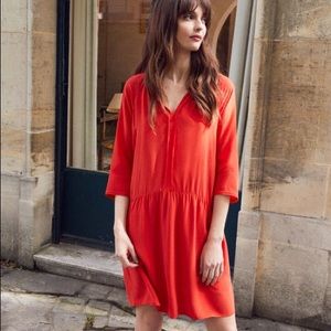 NEW red-orange Comptoir des Cottonniers dress